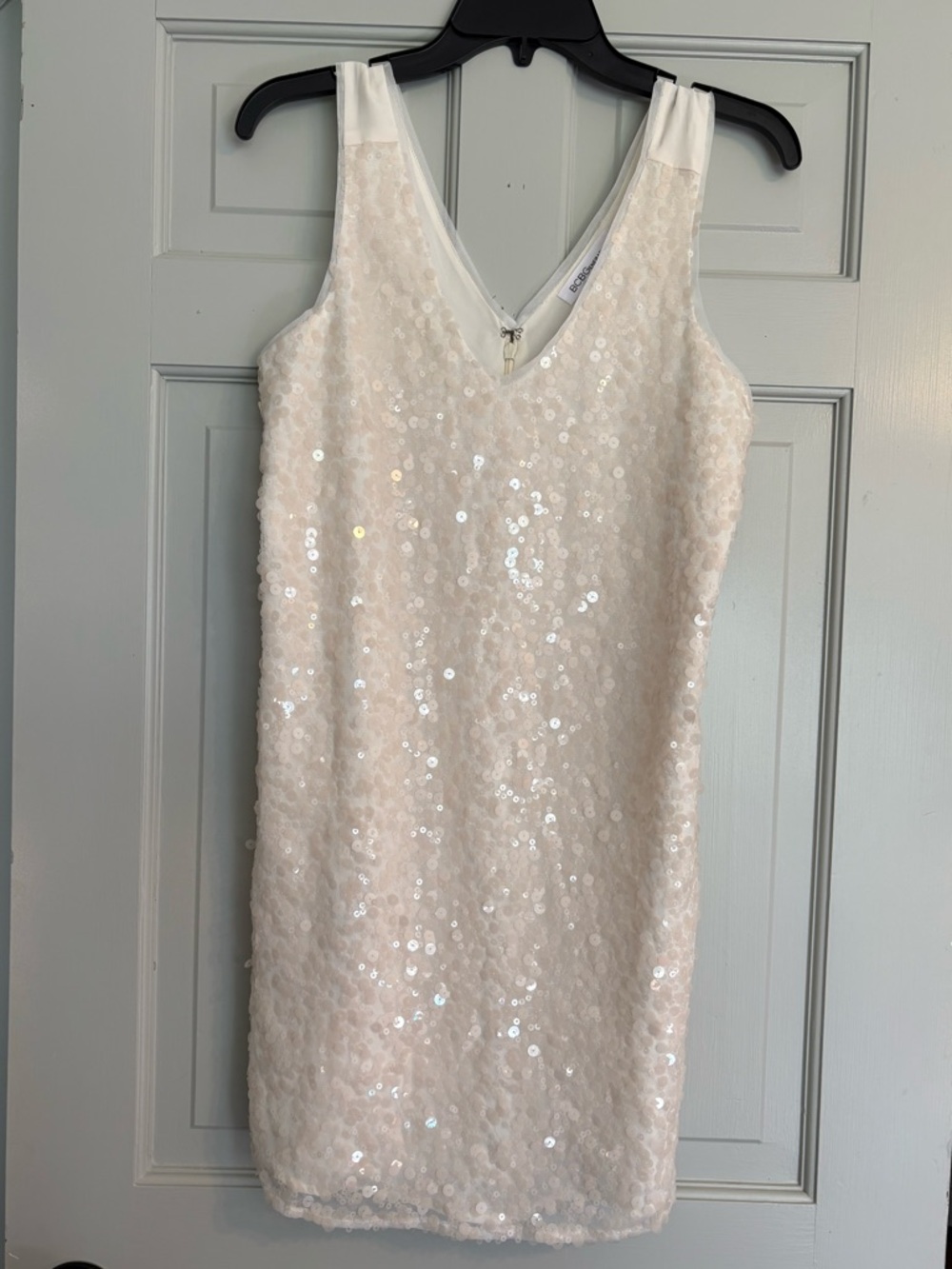 BCBGeneration Ivory Sequin Mini Dress